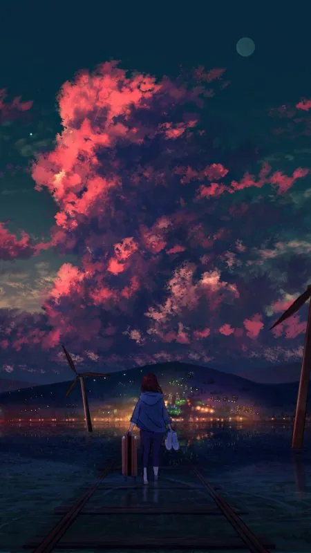 Alone Anime Girl HD Wallpaper