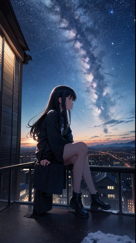 Alone Anime Girl Wallpaper