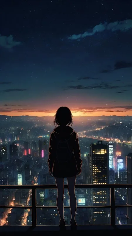 Alone Anime Girl Wallpaper