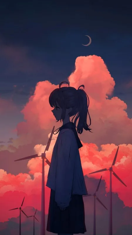 Alone Anime Girl Wallpaper