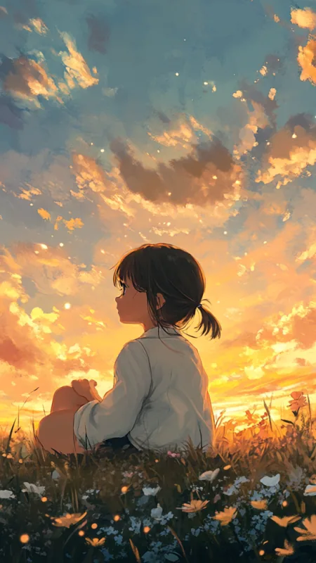 Alone Anime Girl HD Wallpaper