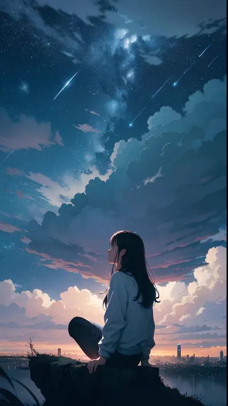Alone Anime Girl Wallpaper