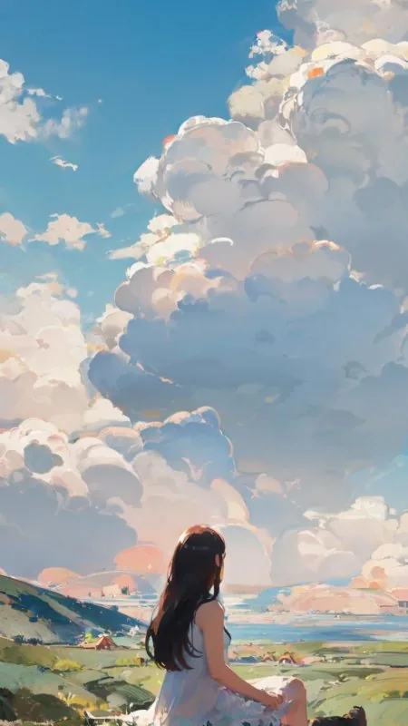 Alone Anime Girl Art HD Wallpaper