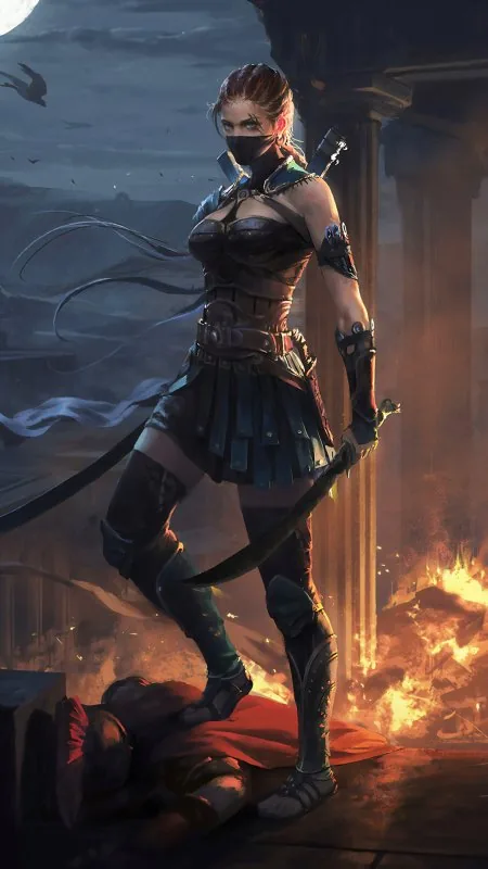 Ancient Warrior Girl Anime Wallpaper