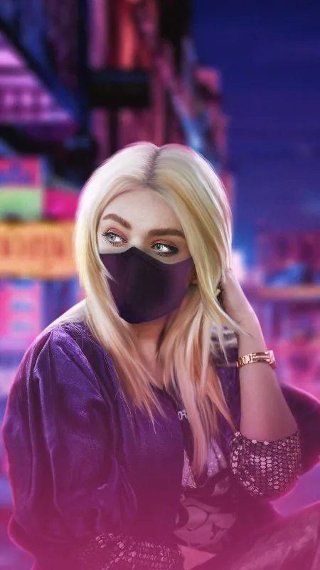 Blonde Girl Green Eyes With Mask HD Anime Wallpaper