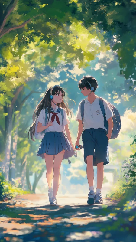 Anime Couple Phone Wallpaper