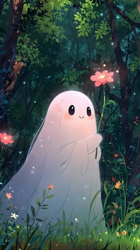 Cute Cartoon Ghost Anime Wallpaper