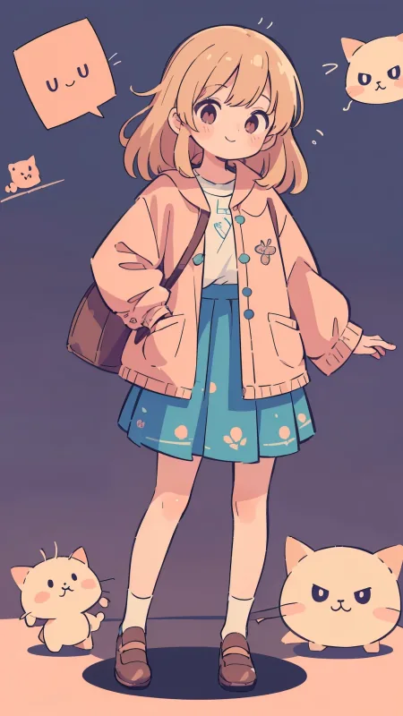 Cute Anime Girl Wallpaper