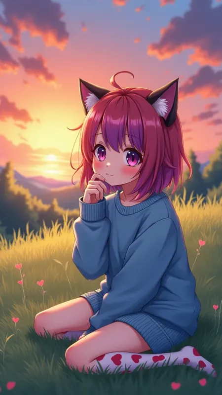 Cute Anime Girl Phone Wallpaper
