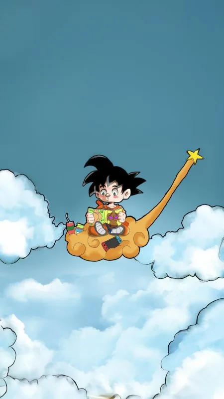 Cute Goku Anime Phone Wallpaper