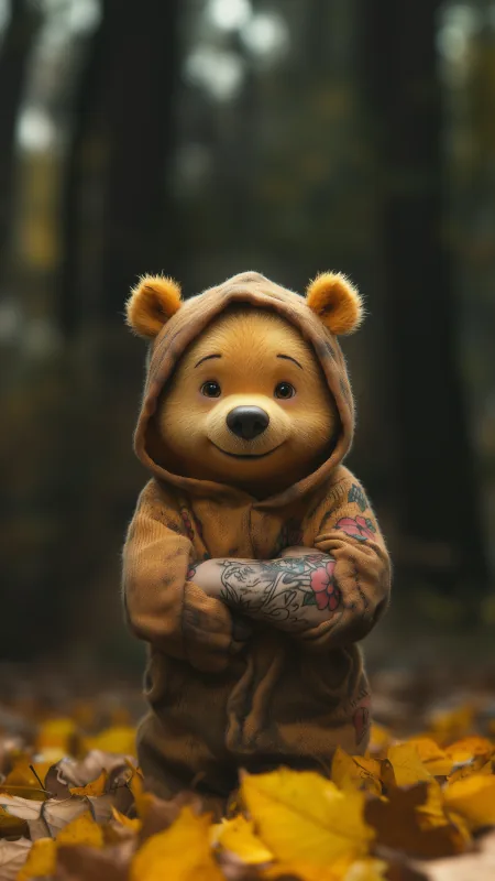 Cute Winnie The Pooh Tender HD Anime Wallpaper