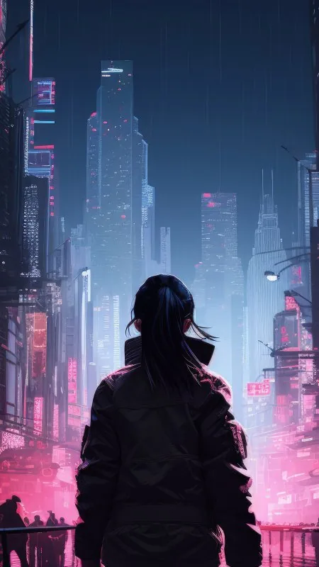 Cyberpunk Scifi Girl Anime Wallpaper