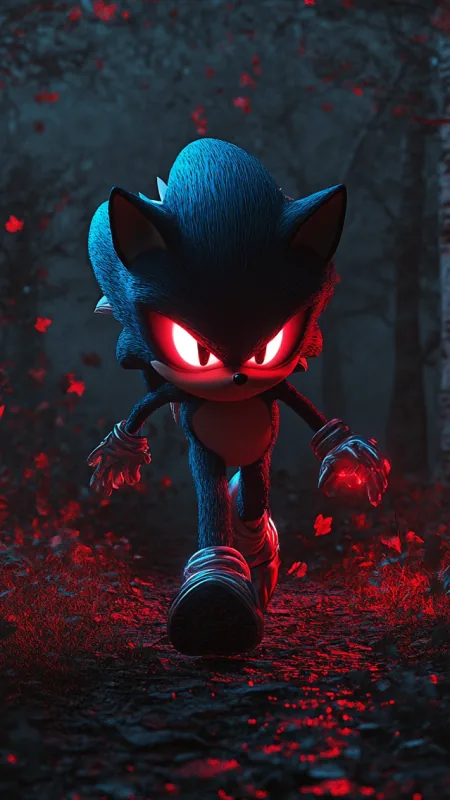 Anime Dark Sonic Cartoon Wallpaper