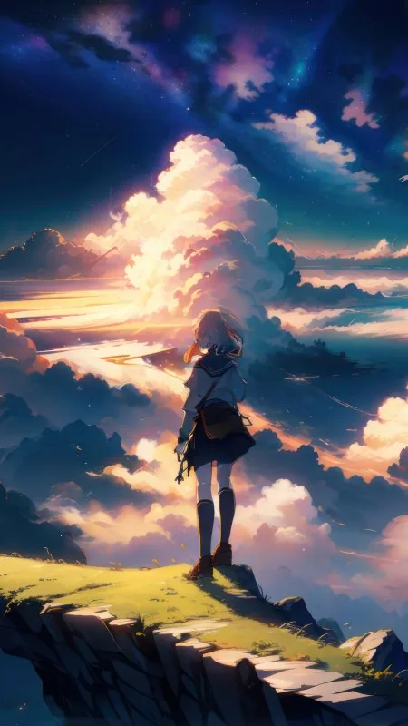 Anime Girl Alone HD Wallpaper