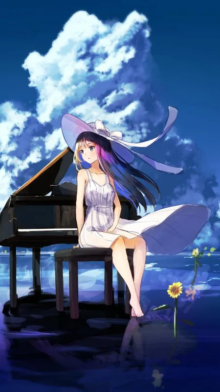 Anime Girl Dress Hat Wallpaper