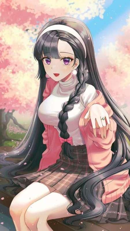 Girl Gesture Hand Anime Wallpaper