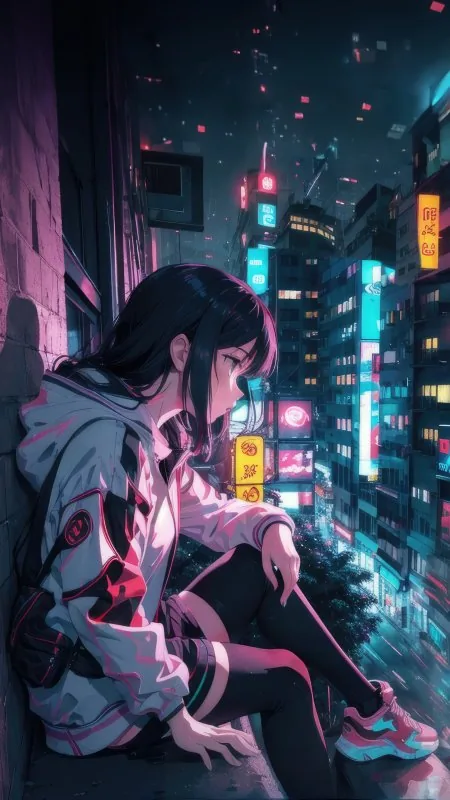Girl Lost In Thought HD Anime Wallpaper