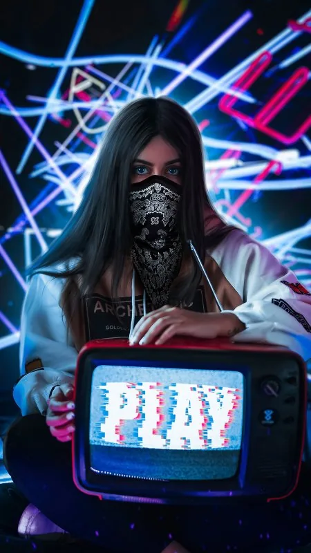 Girl Mask Hoodie HD Anime Wallpaper