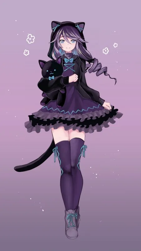 Girl Neko Ears Anime Wallpaper