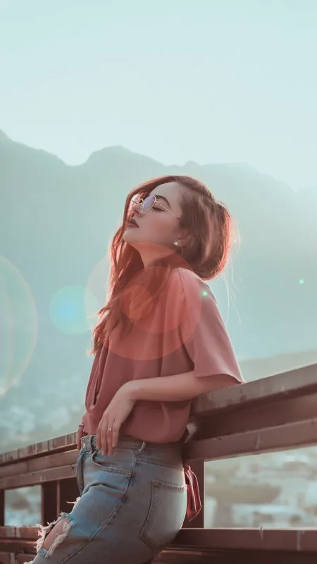 Girl Outdoor Sunglasses HD Anime Wallpaper