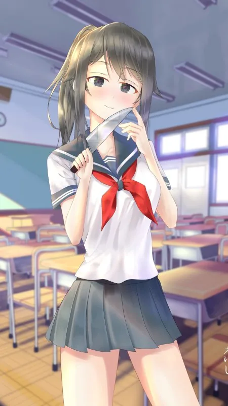 Anime Girl Smile Blush Wallpaper