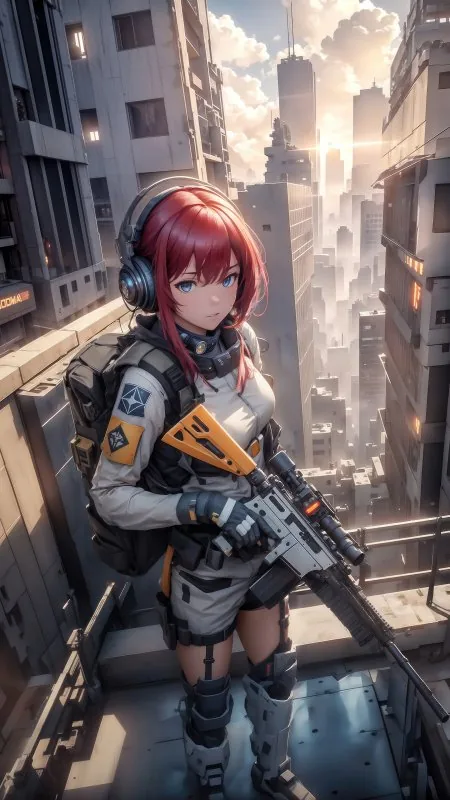 Anime Girl Sniper HD Wallpaper