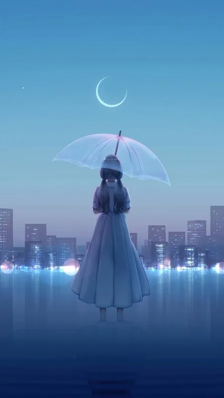 Anime Girl Umbrella Wallpaper