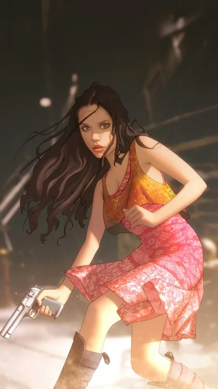 Girl With Gun HD Anime Wallpaper