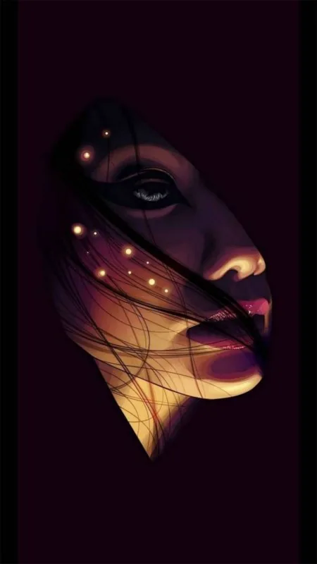 Glowing Face In Darkness Anime Wallpaper