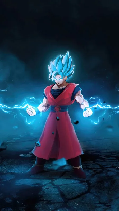 Goku Blue Lightning Aura Anime Wallpaper