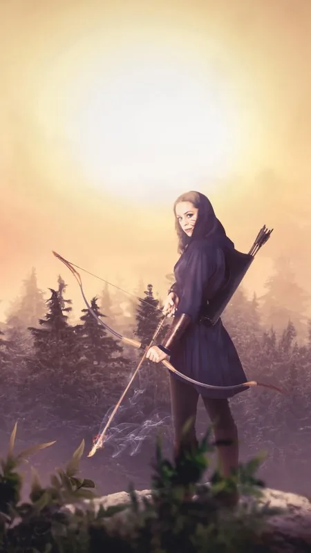 Huntress Girl HD Anime Wallpaper