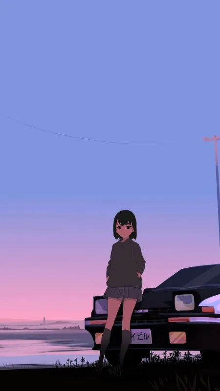 Initial D Trueno Anime Police Girl Wallpaper