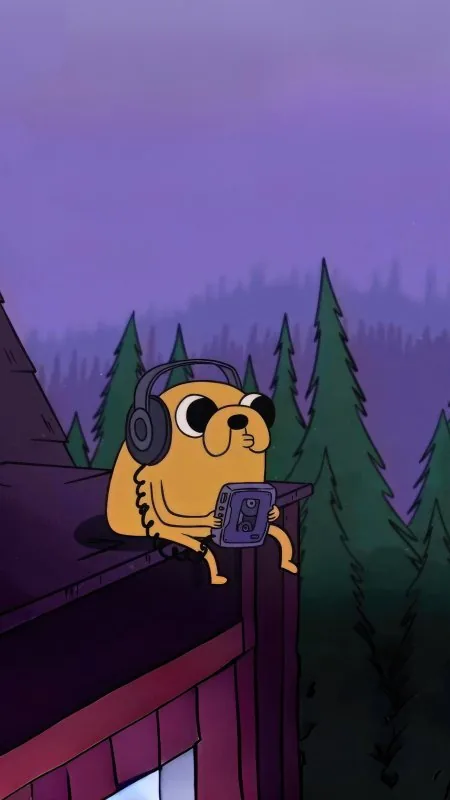 Anime Jake Chills Adventure Time Cartoon Wallpaper