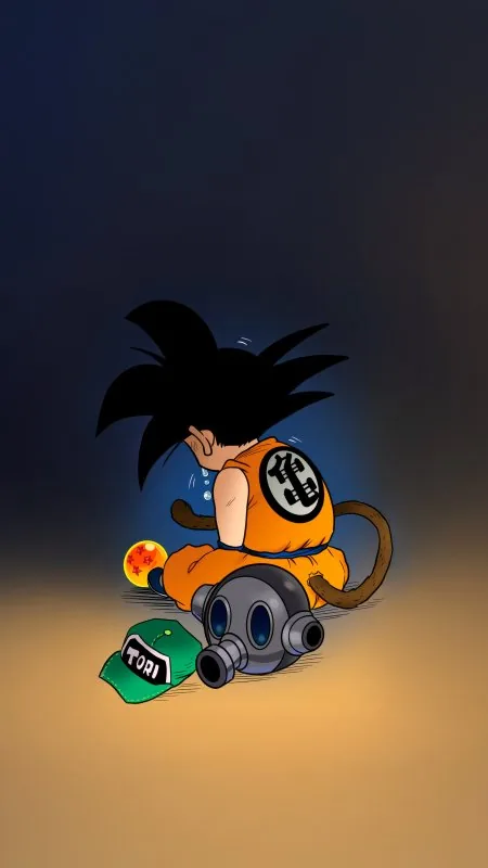Little Goku Anime Phone Wallpaper