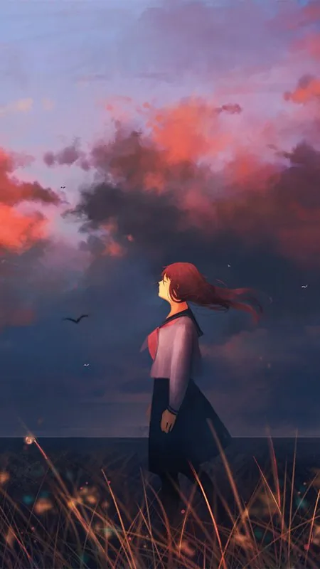Anime Long Hair Original HD Wallpaper