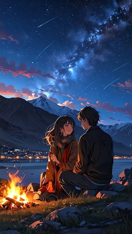 Anime Love Couple HD Wallpaper