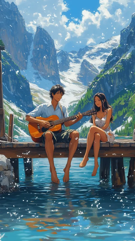 Anime Love Couple HD Wallpaper