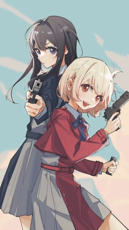 Anime Lycoris Recoil Duo Wallpaper