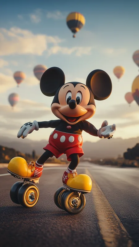 Anime Mickey Mouse Cartoon Wallpaper