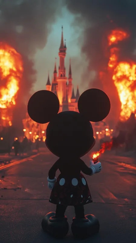Anime Mickey Mouse Cartoon Wallpaper