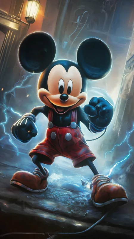 Anime Mickey Mouse Cartoon Wallpaper