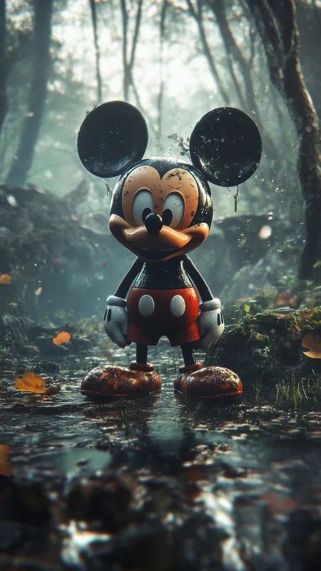 Anime Mickey Mouse Cartoon Wallpaper