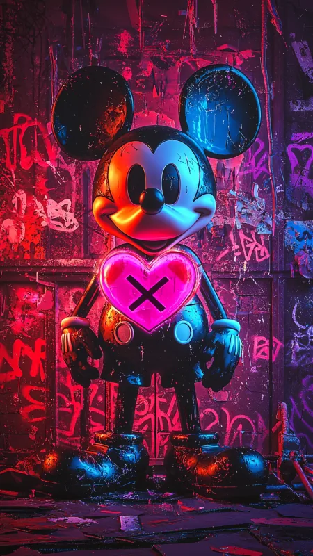 Anime Mickey Mouse Cartoon Wallpaper