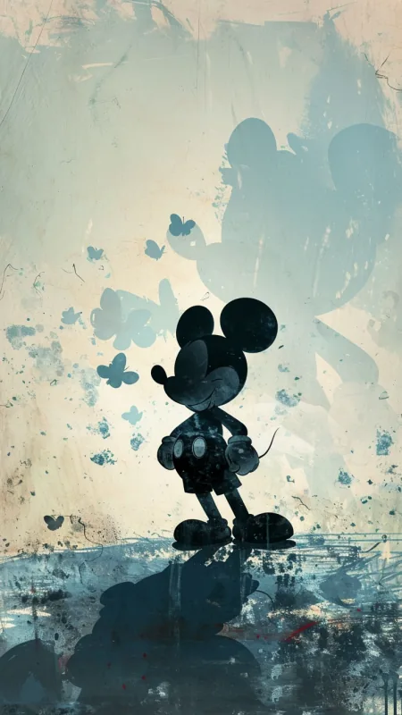 Mickey Mouse Silhouette Anime Wallpaper