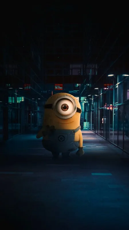Minions Neon Lights Anime Wallpaper