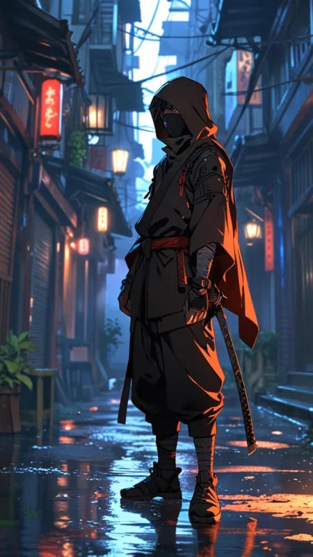Ninja Anime Phone Wallpaper