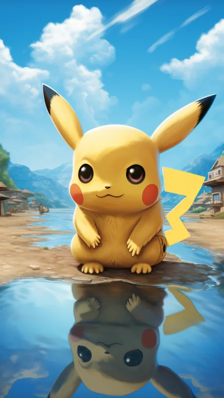 Anime Pikachu Cartoon Wallpaper