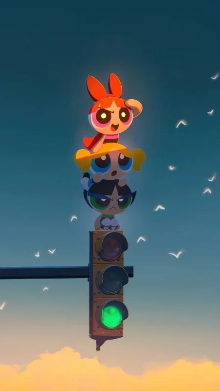 Powerpuff Girls Minimal Cartoon Anime Wallpaper