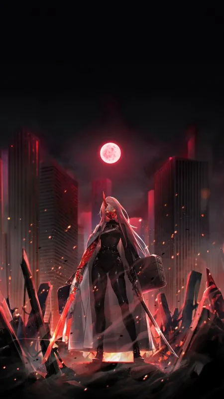 Red Demon Bf Anime Girl Wallpaper