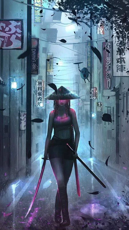 Anime Samurai Girl Wallpaper